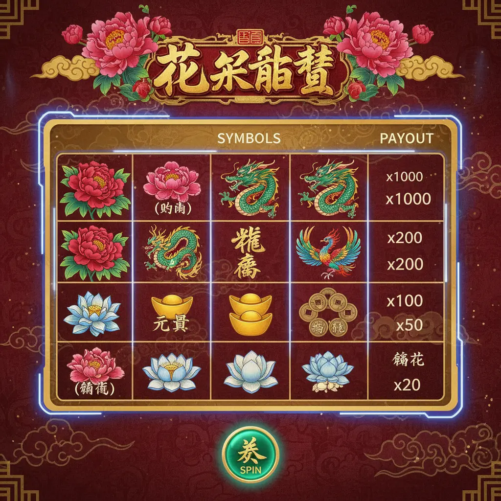 老虎機賠率表 - 花開富貴